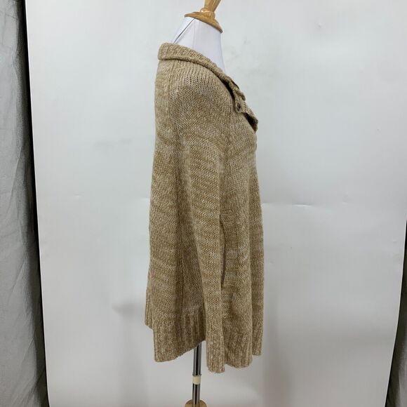 Guess Knit Acrylic Poncho Sweater Womens XS/S Toggle Buttons Zip Up Shawl Collar - Picture 6 of 16
